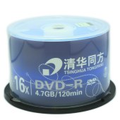 清华同方 刻录光盘16X/DVD-R/4.7GB/ DVD-R 50片/筒 单位：筒